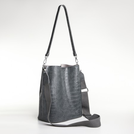 Women's bag on magnet Textura, average size, color gray-1