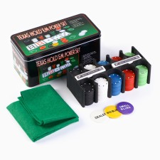 Poker, set for the game (maps 2 decks, chips 200 pcs.), Without a face value, 60 x 90 cm