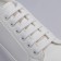 A set of shoes for shoes, 6 pcs, silicone, flat, 13 mm, 9 cm, white color