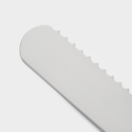 Biscuit knife bilateral konfinetta, with large teeth and even edge, blade 25 cm, blade thickness 0.9 mm-2
