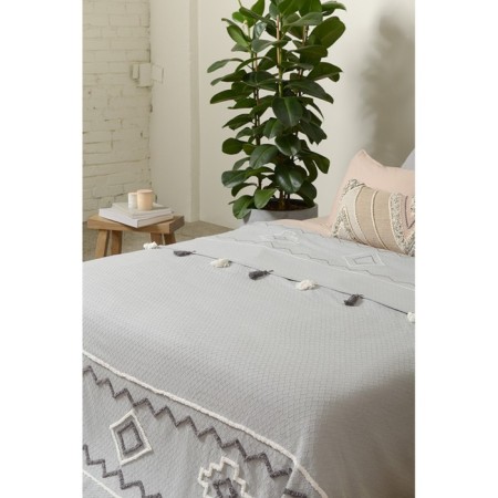 Cotton cover with ethnic ornament, size 180x250 cm-3
