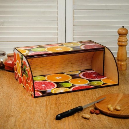 Wooden breadbreads "Fruits", Color, 38x26x14 cm-1