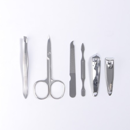 Manicure set, 6 items, in case, fuchsia color-3