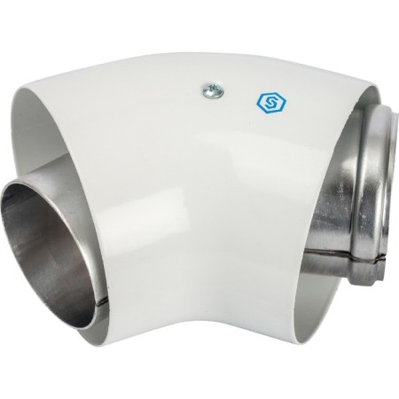 The chimney element coaxial stout SCA-6010-000045, divert 45 °, DN60/100-1