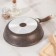 Pan, d = 24 cm, h = 6 cm, plastic handle, glass cover, anti -stick coating, color coffee marble