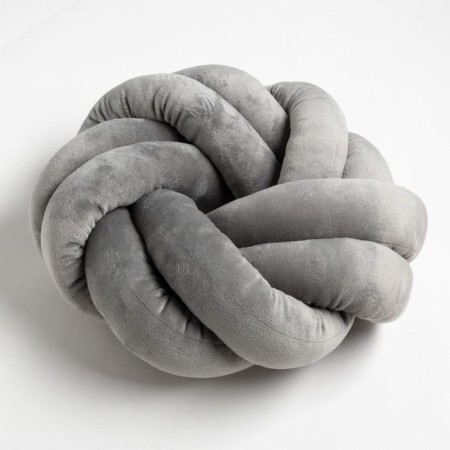Pillow-Susel "Ethel", d = 33cm, dark gray color, velor-3