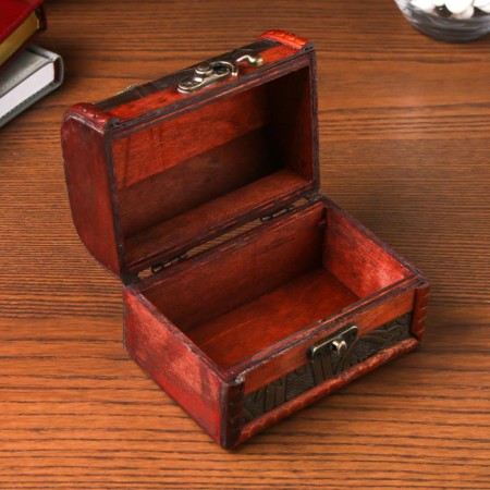 Casket wood chest "Blooming bamboo" 8.5x11.8x8.5 cm-4
