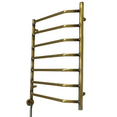 Domoterm electric heated towel rail "Laura", 500 x 700 mm, 7 crossbars, left, bronze-1