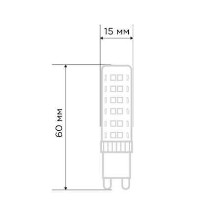 LED Capsular type JD-Corn G9 230V 5W 6500K Cold light (polycarbonate) Rexant-1