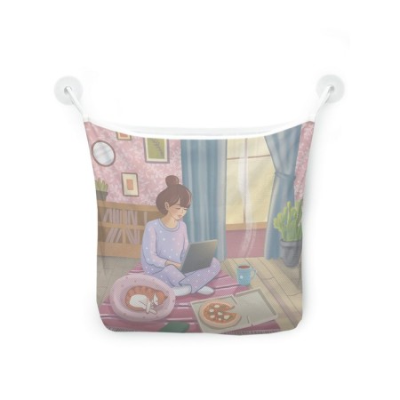 Organizer in a bathtub on the suction cups "Home Evening", for storing toys and trifles, size 33x39 cm-2