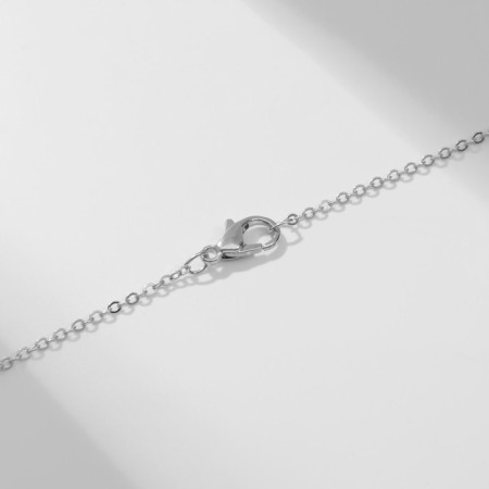 Set of 5 items: 4 pairs bubbles, pendant "ballerina", white color in silver, 43 cm-2