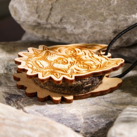 Set wooden pendant Pitbul + keychain, z-2