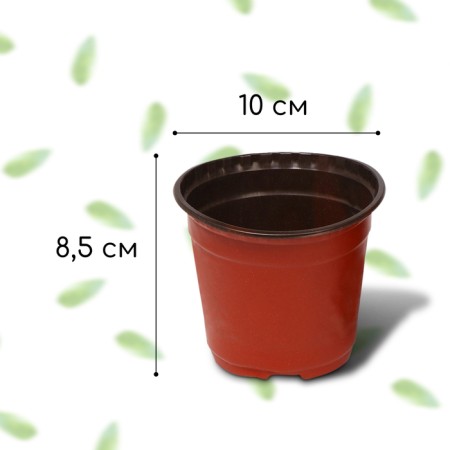 Pot for seedlings, d = 10 cm, h = 8.5 cm, terracotta, Greengo-1