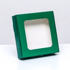 Self -charging box, green, 13 x 13 x 3 cm