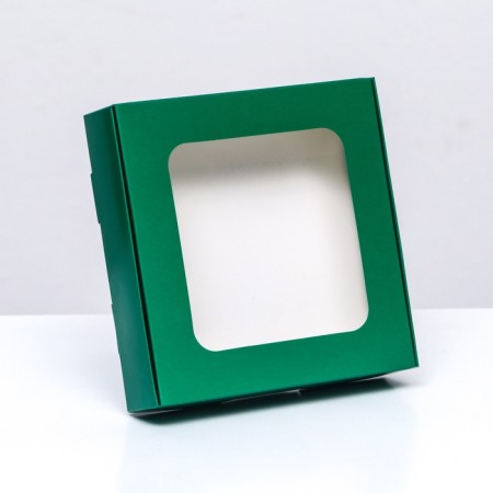 Self -charging box, green, 13 x 13 x 3 cm