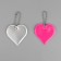 The reflective element "Heart", bilateral, 5 × 5 cm, color mix
