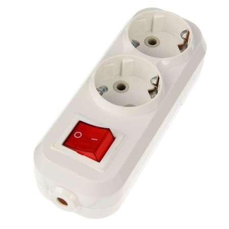Rosetic TDM “Narodnaya”, 16 A, IP20, 2 sockets, with off., S/k, white