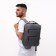 Men's backpack on a zipper, 4 outer pockets, with USB, gray color