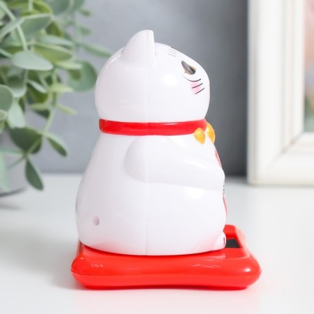 The pendulum plastic from the sun. batteries "Cat Mani-Neko, a collar with bells" White 9.5x10x9.5 cm 735357-1