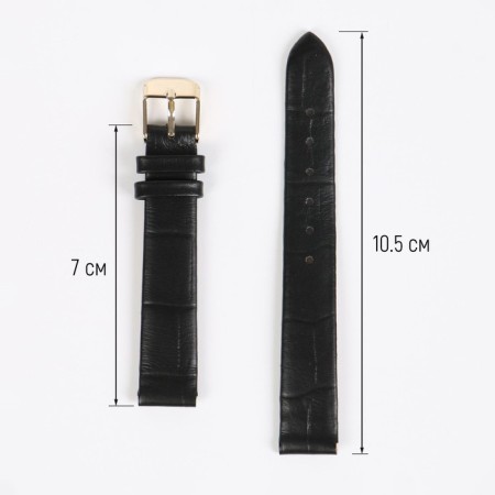 Watch strap, female, 14 mm, harness 70 mm, larynx 105 mm, genuine leather-2