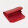 Women's wallet on the button, red color