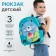 Baby backpack on lightning, 3 outer pockets, turquoise color