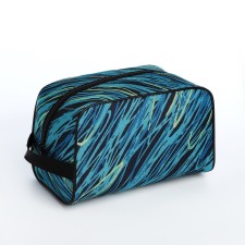 Cosmetic bag with lightning, blue/black color