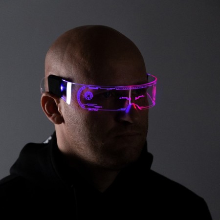 Party LED glasses, CR2032x2 batteries, multi -shock (RGB)-2