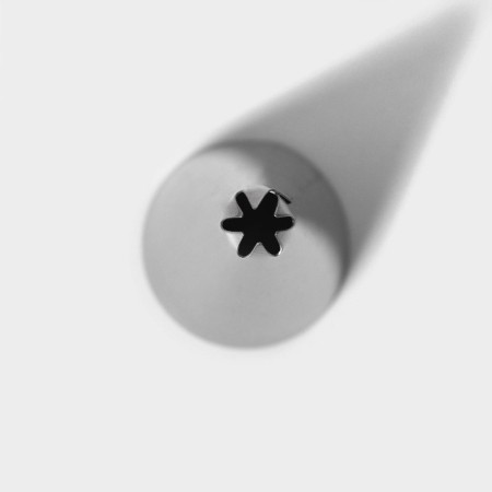 Confectionery nozzle, d = 2.5 cm, exit 0.6 cm, stainless steel-2