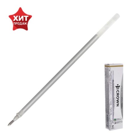 Gel rod 0.7 mm, Crown Hi-Jell Metallic, 138 mm, silver ink metallic