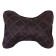 Car Bone pillow, on the headrest, SkyWay Expensiv Alcantara Black, Red line, S08003002