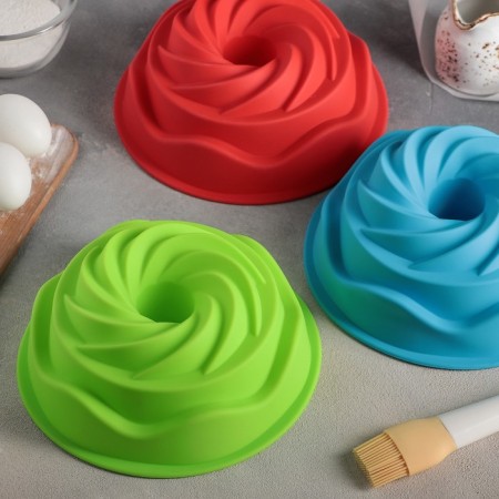 The form for baking the share "German cupcake. Custard cookies ", silicone, d = 22 cm, color mix-2