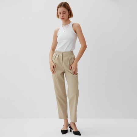 Women's pants Minaku: Safari beige color, rr 52-1