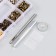 Ground set 244 pcs 12 types (8x8 mm; 6x6 mm) with a hammer
