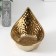 Ceramics candlestick for 1 candle "drop" d = 5 cm gold 11x9x8 cm