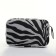 Lightning cosmetic bag, external pocket, black/white color