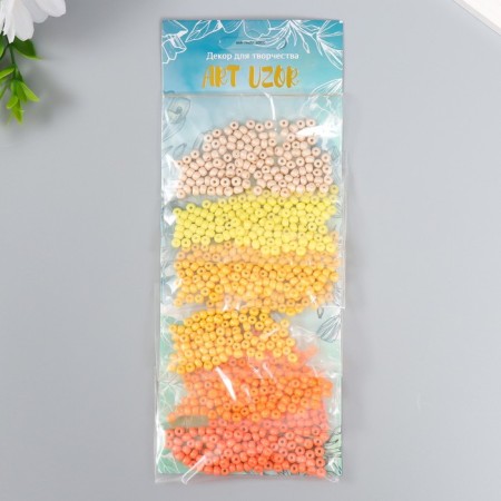 Round beads 6/0 "Sunny bunnies" 6 colors x 10 g 20x8 cm