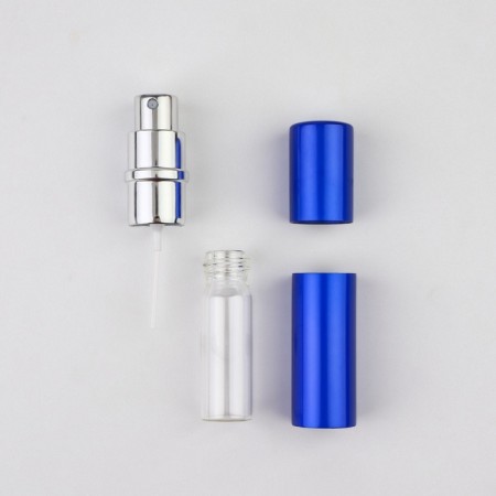 Perfume bottle, with a spray, 10 ml, blue color-11