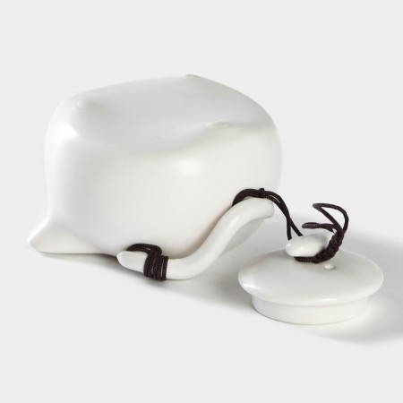 A set for the tea ceremony Ceramic “Tyasitsa”, 8 objects: 4 pels 50 ml, kettle 120 ml, napkin, forceps, stand, beige color-8