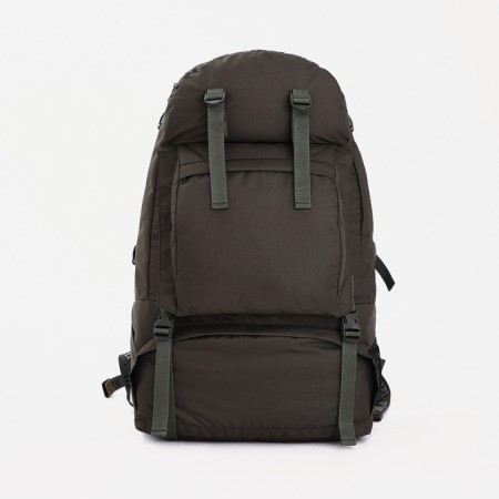 Tourist backpack, TAIF, 65 l, lightning department, 3 outer pockets, olive color-2