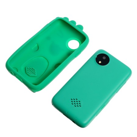Children's training phone "Dino", camera, sound and light effects, green color-5