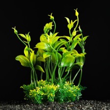 Artificial aquarium plant, 15 cm, green