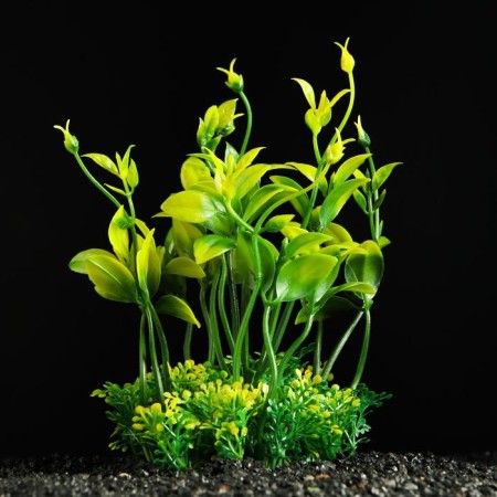 Artificial aquarium plant, 15 cm, green