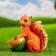 Garden figure "Squirrel with a feeder" 24x22cm