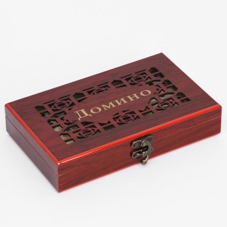 Domino board game "Carved", 28 pcs, knuckles 5 x 2.5 cm, 12 x 20 cm-3
