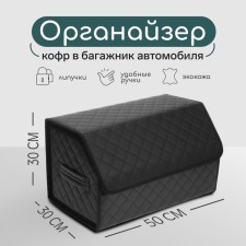 Organizer COFR in the car Cartage Sakvoyazh, eco -leather quenching, 50 cm, black