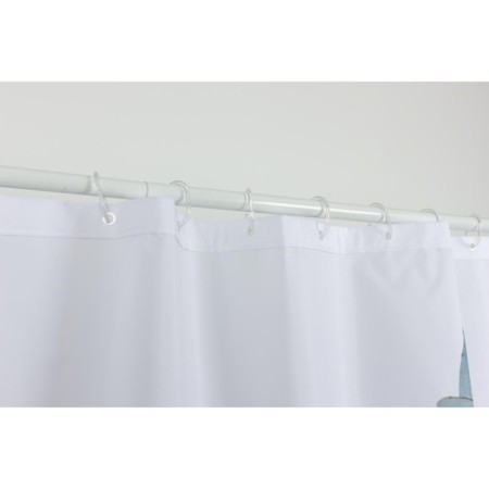 Bath curtains with Joy Home Kaya Green rings, 180x200 cm-3