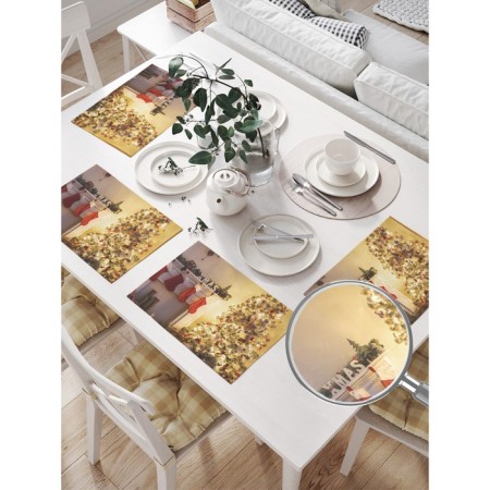 A set of napkins for setting the New Year's atmosphere table, rectangular, size 32x46 cm, 4 pcs-1