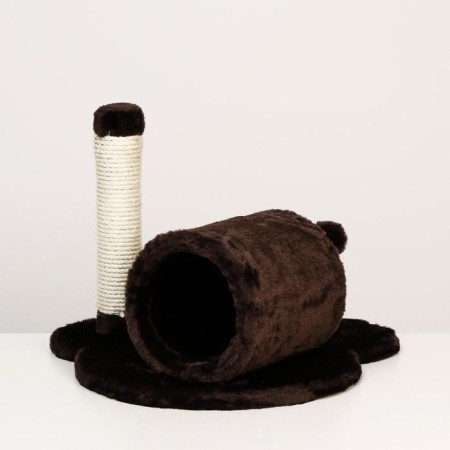 Game complex with a column-bunker, pipe, toy, 40 x 30 x 35 cm, brown-1