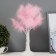 Nightlight "feathers" LED pink 17x18x35 cm